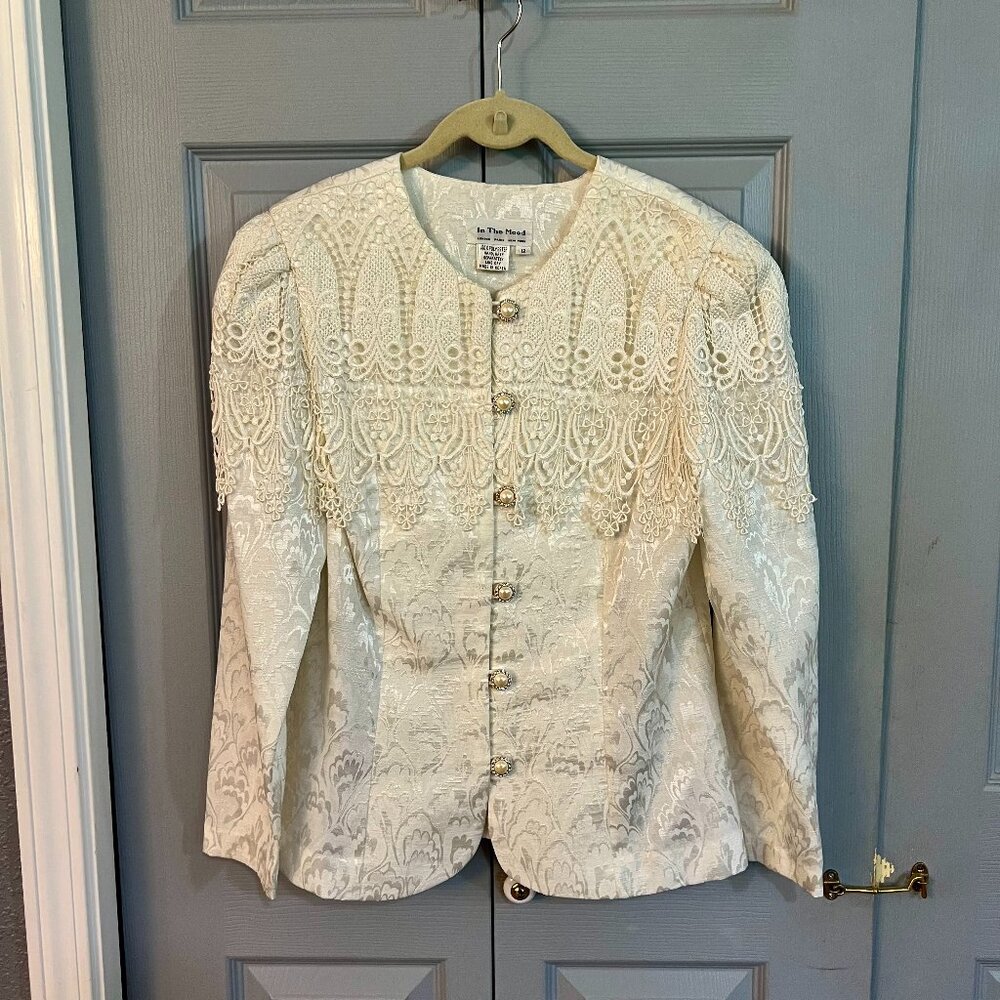 Lacy Formal Top by In the Mood in Ivory